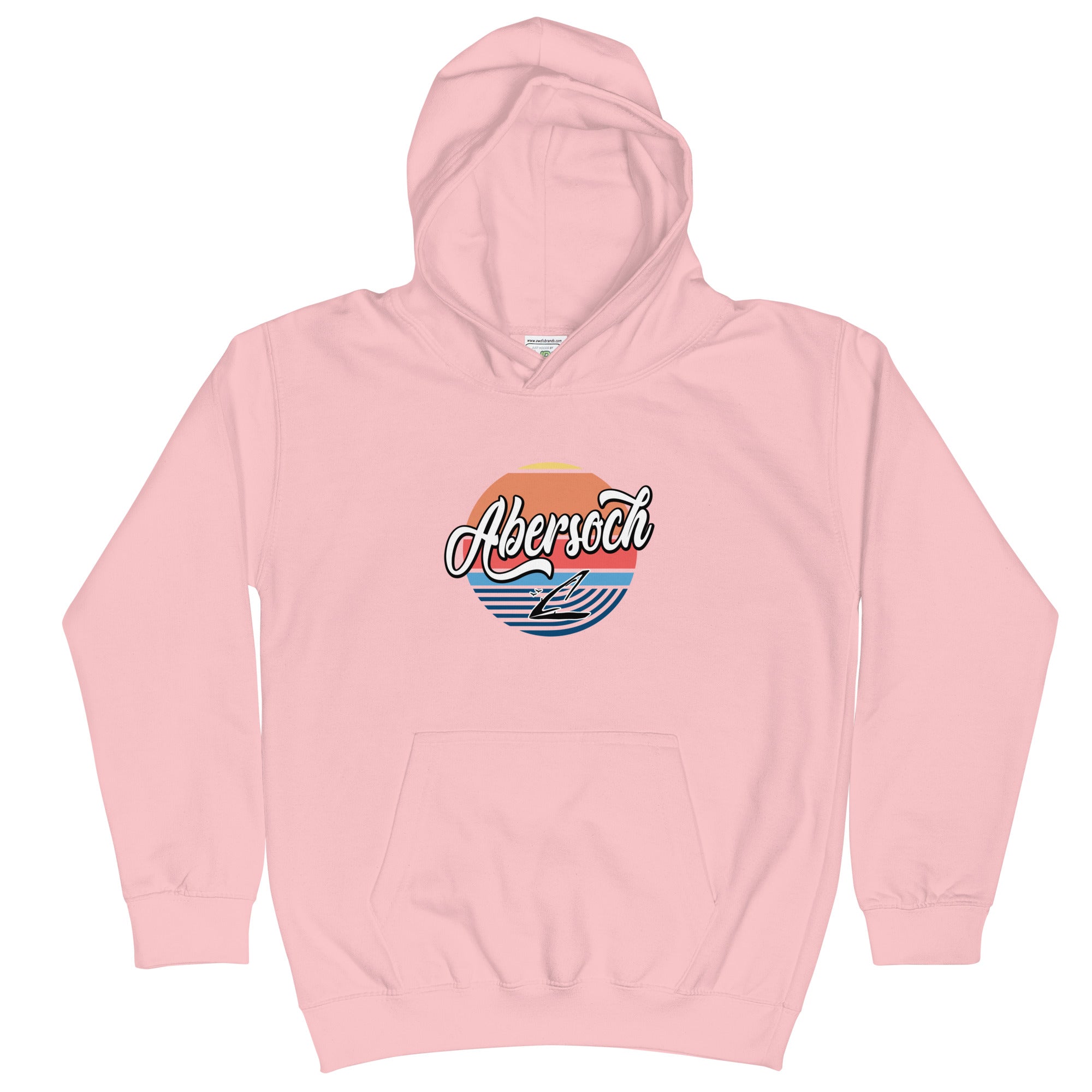 Abersoch Logo Retro Beach Girls Hoodie image 3