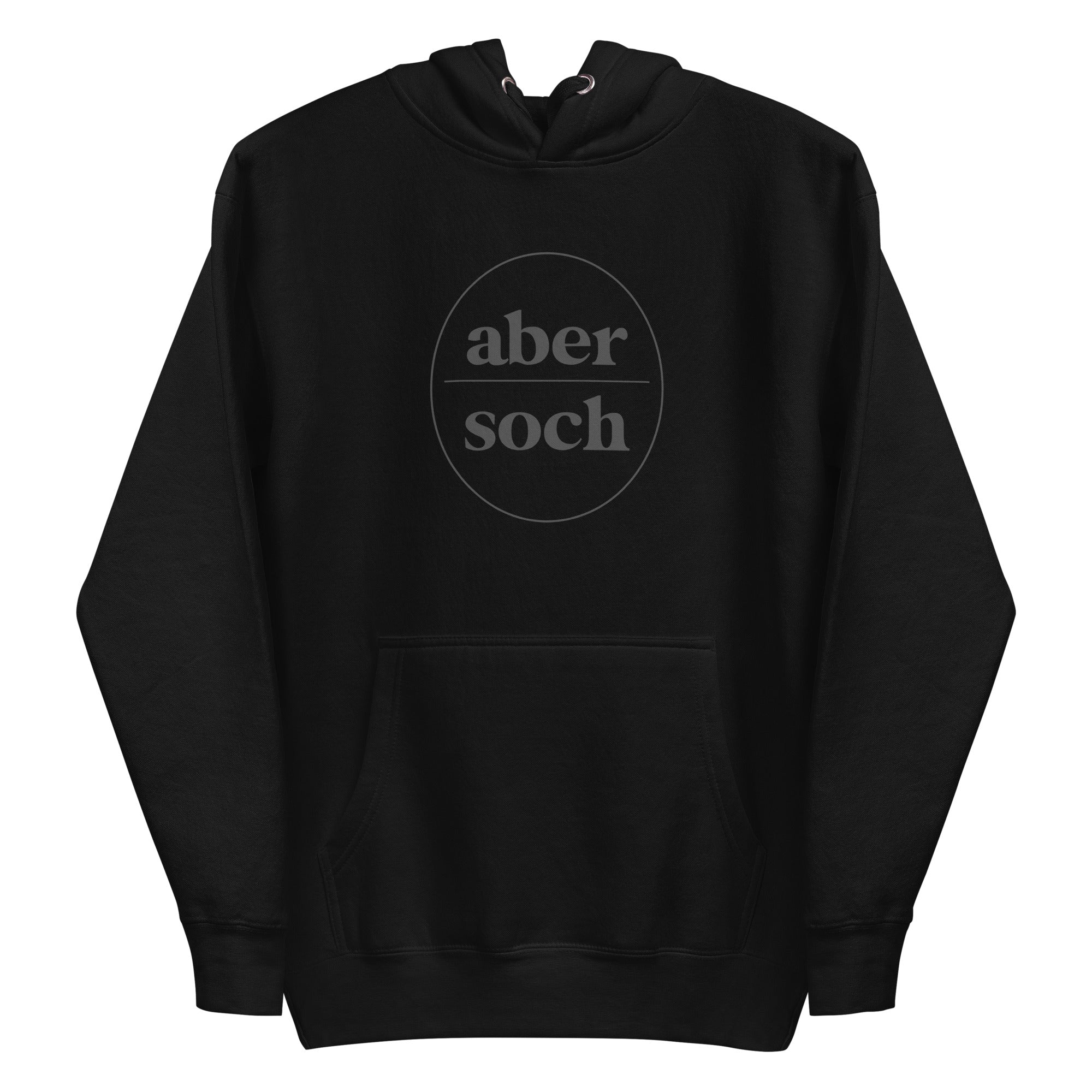 Abersoch Typography Black Circle Premium Hoodie image 3