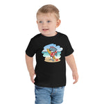 Cute Surfing Dolphin Toddler Short Sleeve Tee image 0