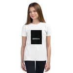 Abersoch Typography Black Distressed Girls Short Sleeve T-Shirt image 0