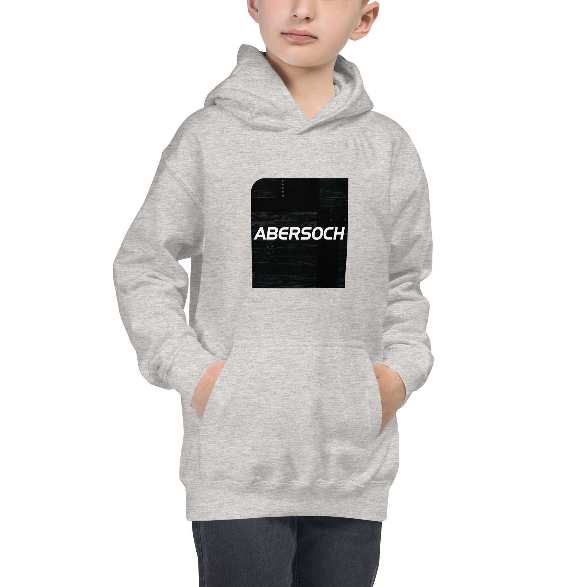 Abersoch Typography Black Square Distressed Boys Hoodie image 2