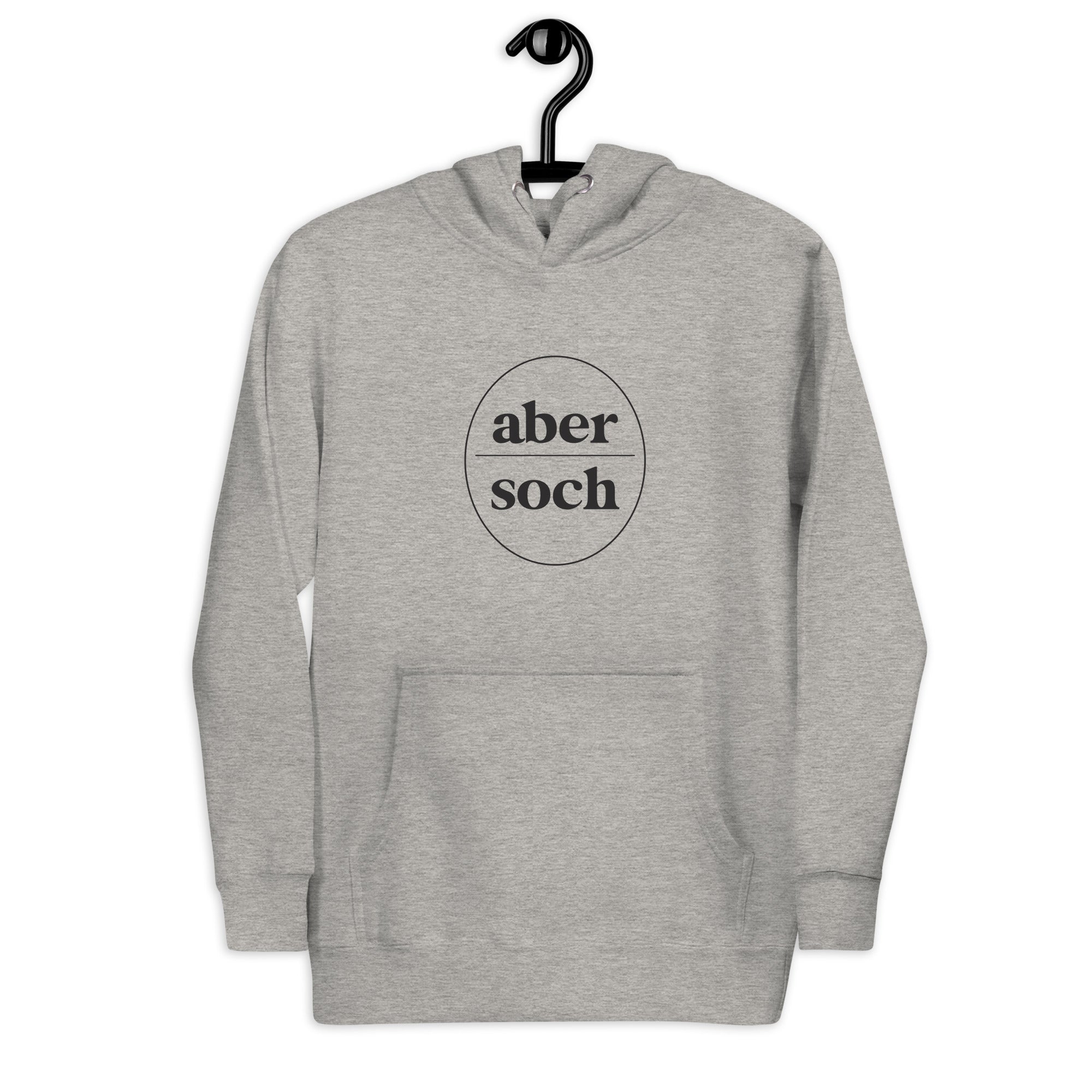 Abersoch Typography Black Circle Women Premium Hoodie - XL, Carbon Grey image