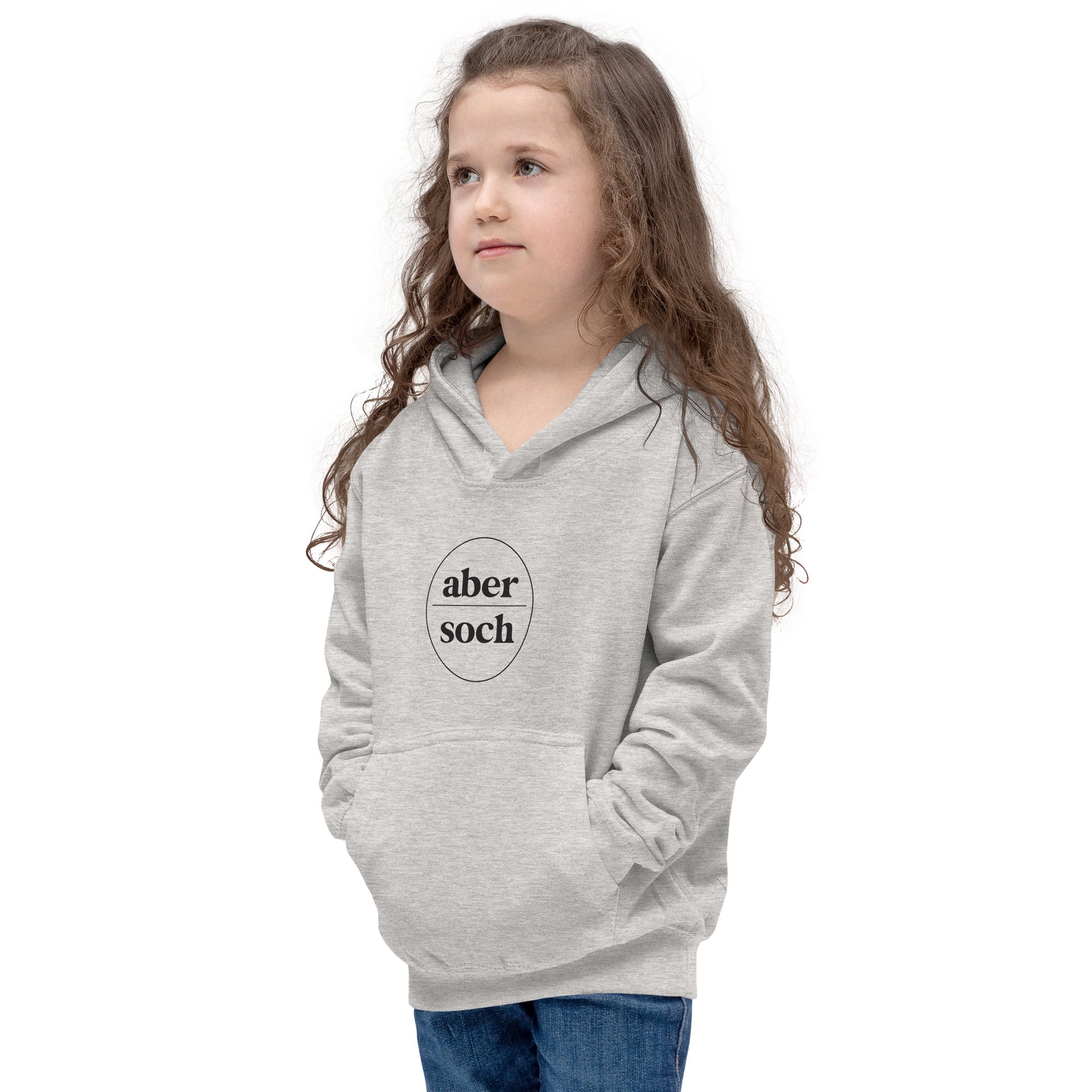 Abersoch Typography Black Circle Girls Hoodie image 3
