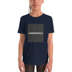 Abersoch Typography Black Square Girls Short Sleeve T-Shirt image 1