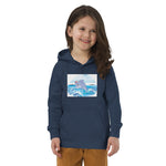Cute Dolphin Wearing Wreath Flower Kids Eco Hoodie image 4