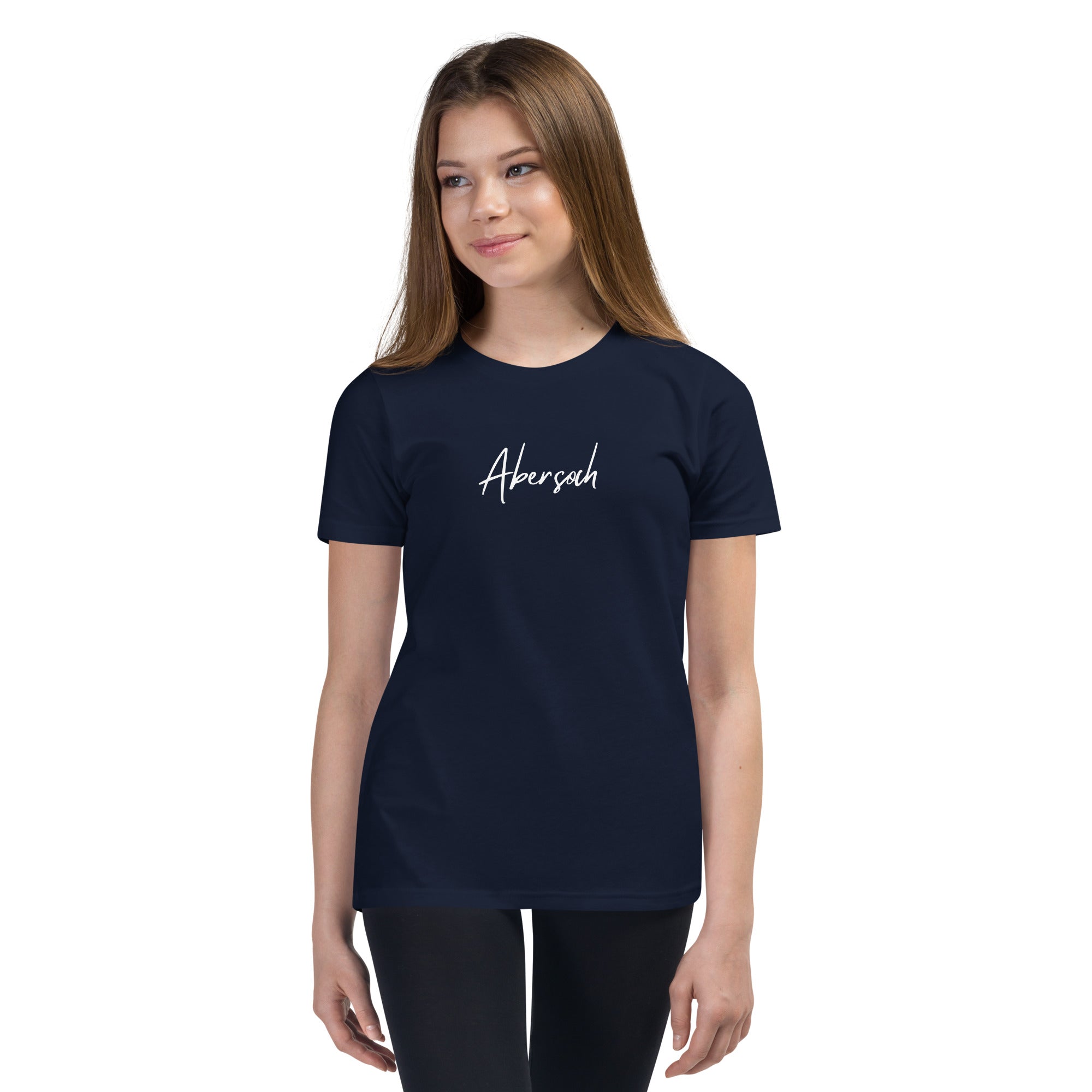 Abersoch Handwritten Typography Girls Short Sleeve T-Shirt image 1
