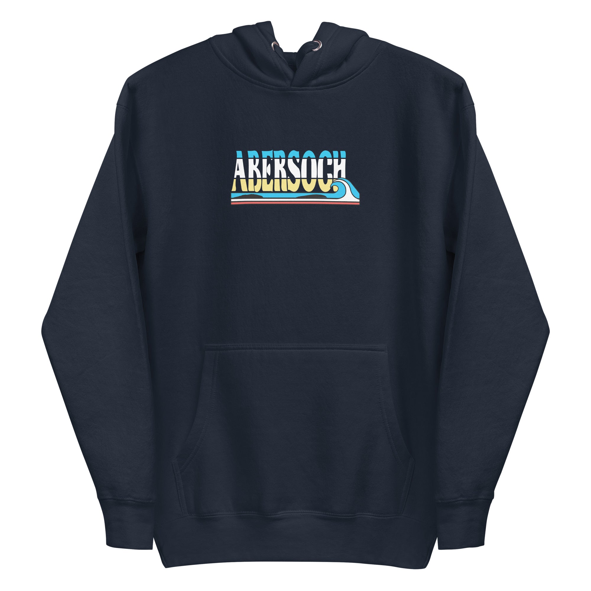 Abersoch Ocean Wave Women Premium Hoodie - S, Navy Blazer image