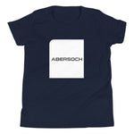 Abersoch Typography White Square Boys Short Sleeve T-Shirt image 1