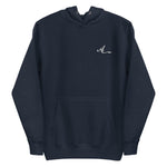 Abersoch Clothing Embroidery A Logo Women Premium Hoodie - L, Navy Blazer image