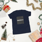Abersoch Typography Black Square Girls Short Sleeve T-Shirt image 0