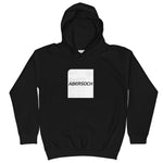 Abersoch Typography Distressed White Square Girls Hoodie image 1