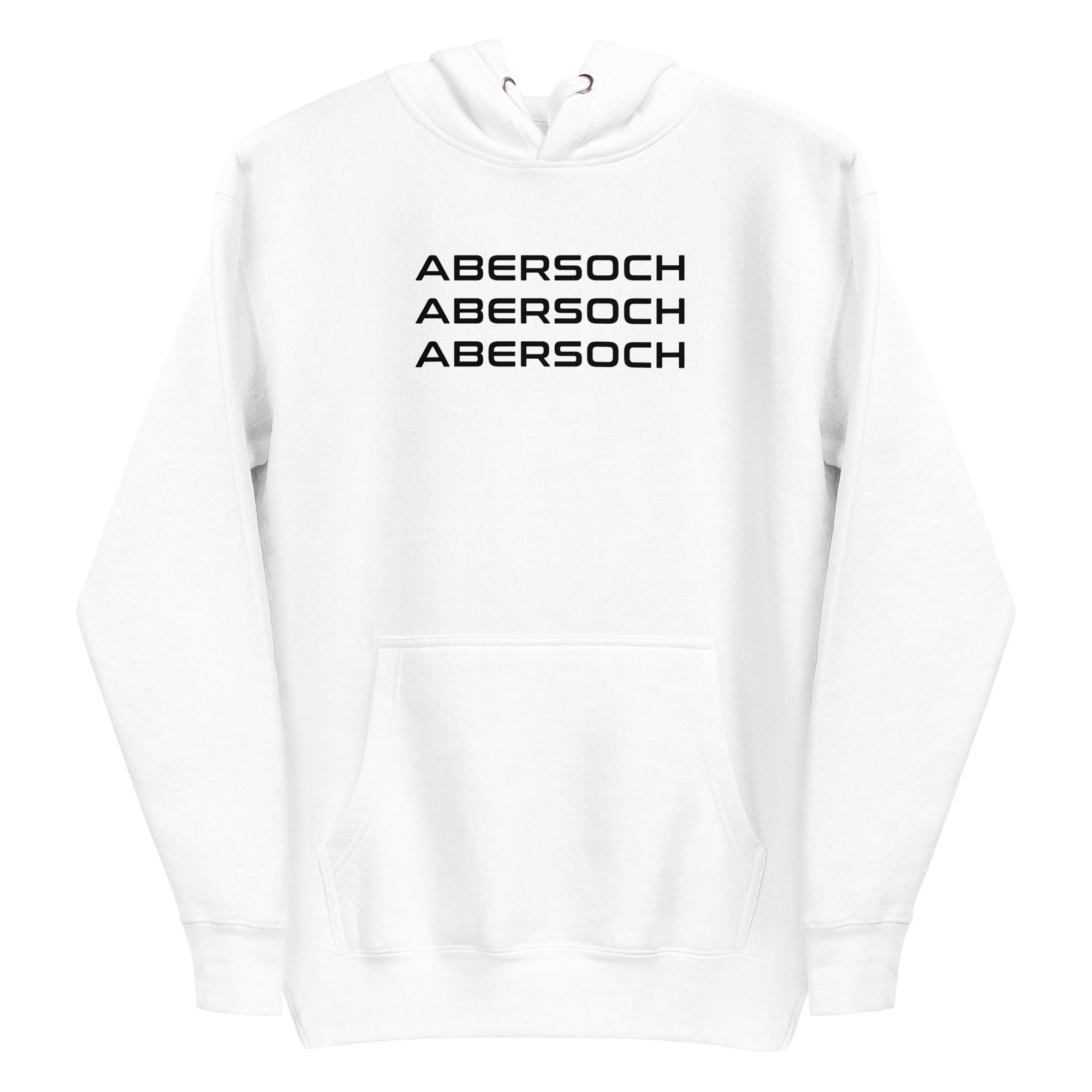 Abersoch Triple Typography Premium Hoodie - M, White image