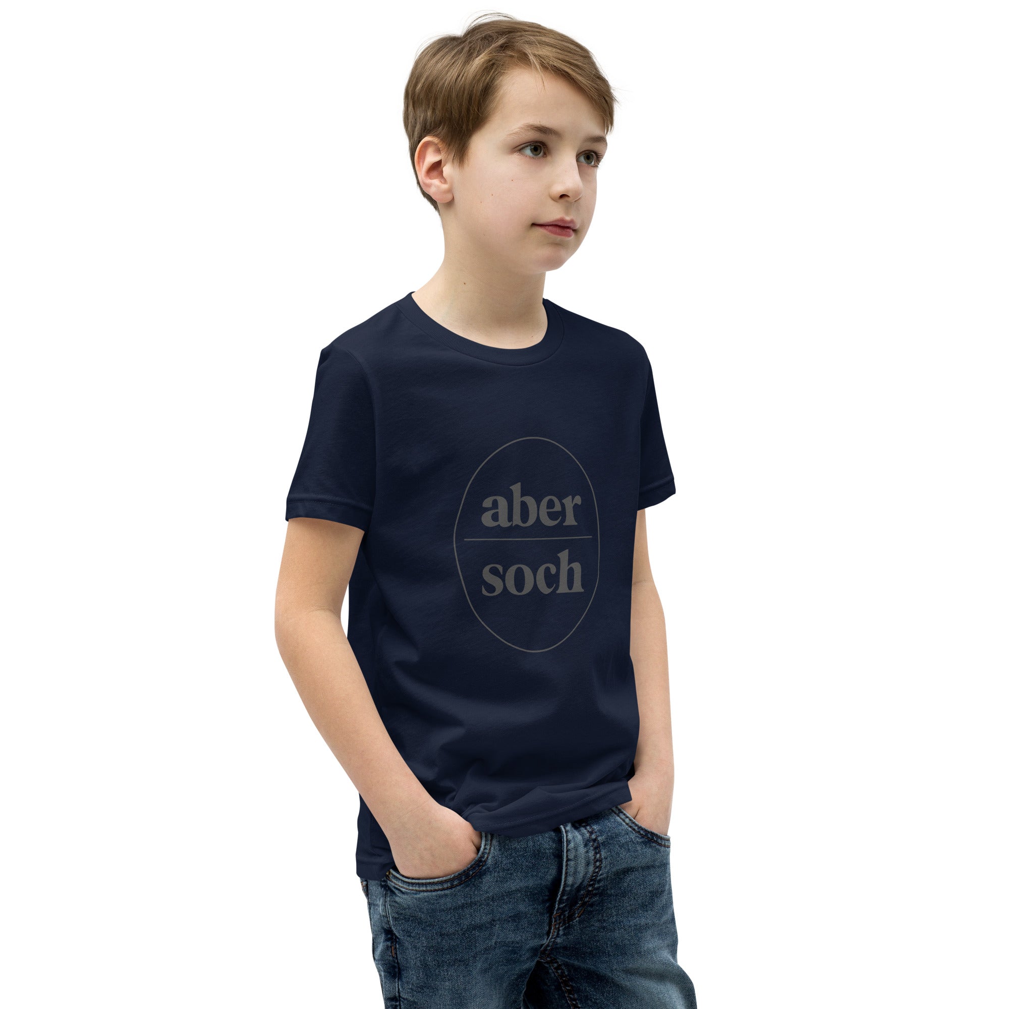 Abersoch Typography Black Circle Boys Short Sleeve T-Shirt image 2