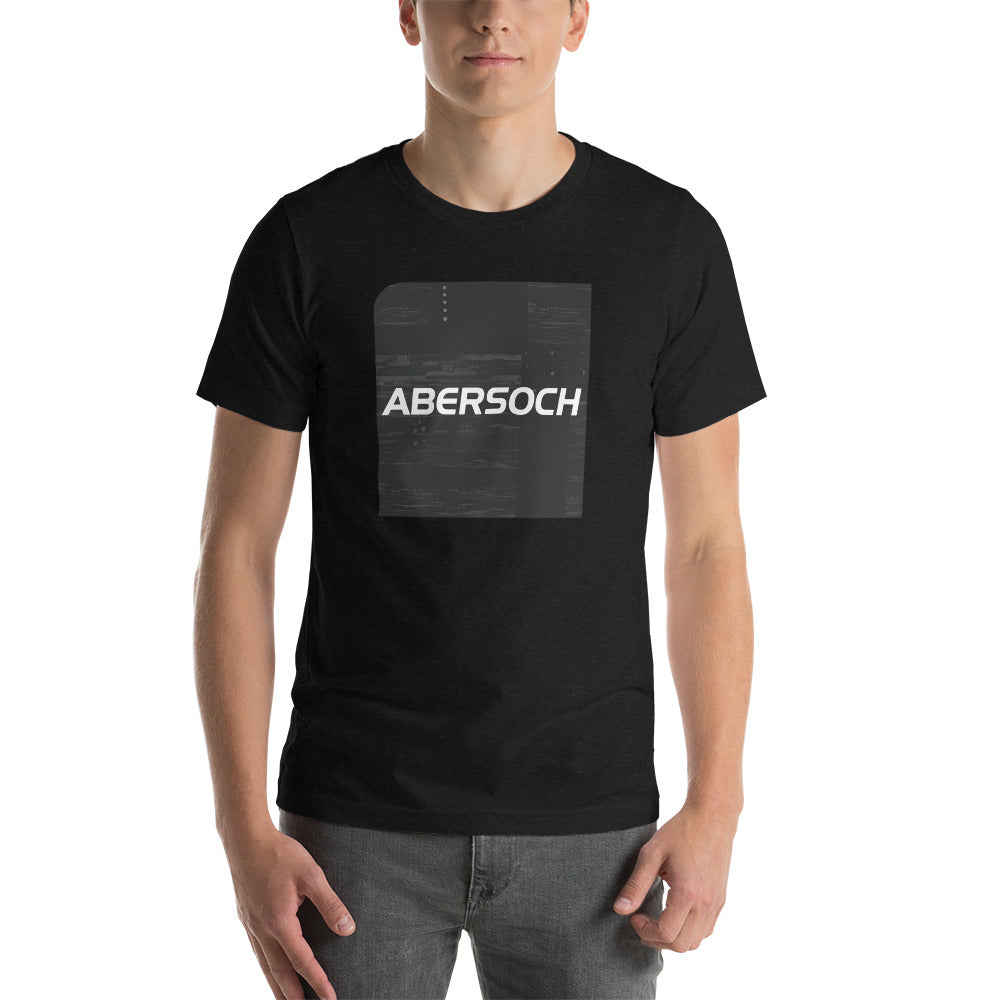 Abersoch Typography Distressed Black Square Staple T-Shirt image 0