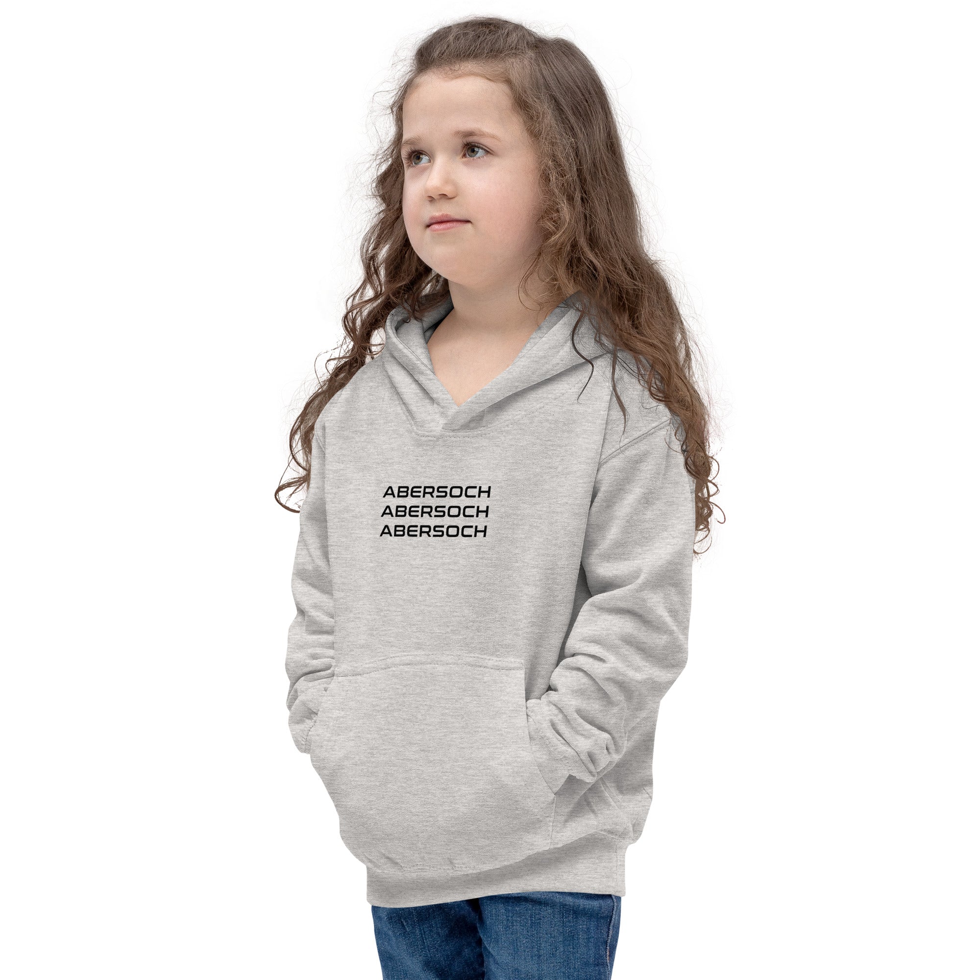 Abersoch Triple Typography White Girls Hoodie image 0