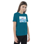 Cute Dolphin Wearing Wreath Flower Organic Cotton Kids T-shirt image 11
