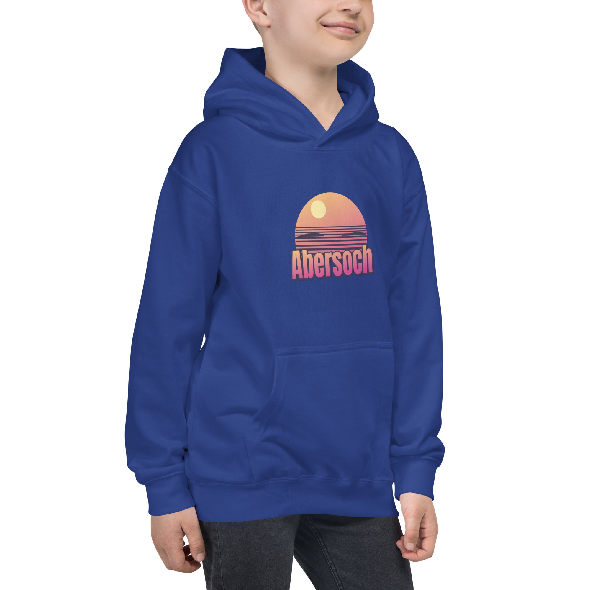 Abersoch Retro Sunset Boys Hoodie image 0