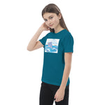 Cute Dolphin Wearing Wreath Flower Organic Cotton Kids T-shirt image 12