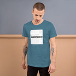 Abersoch Typography Distressed White Square Staple T-Shirt image 0