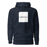 Abersoch Typography White Square Women Premium Hoodie - XL, Navy Blazer image