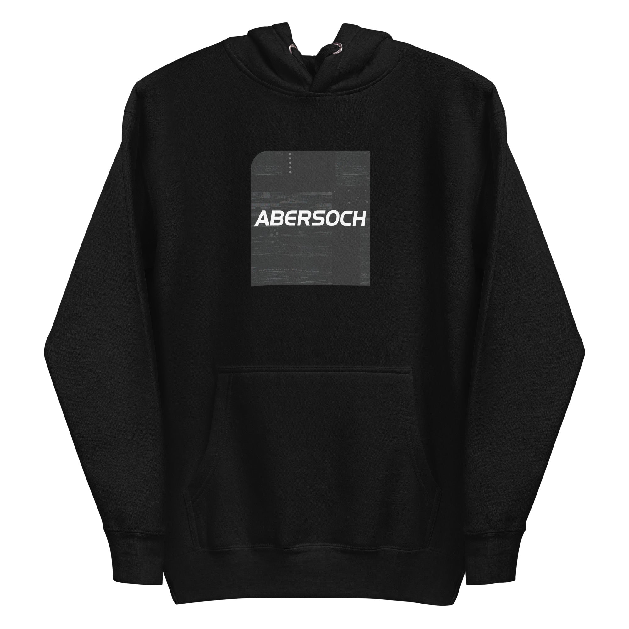 Abersoch Typography Distressed Black Square Premium Hoodie image 1