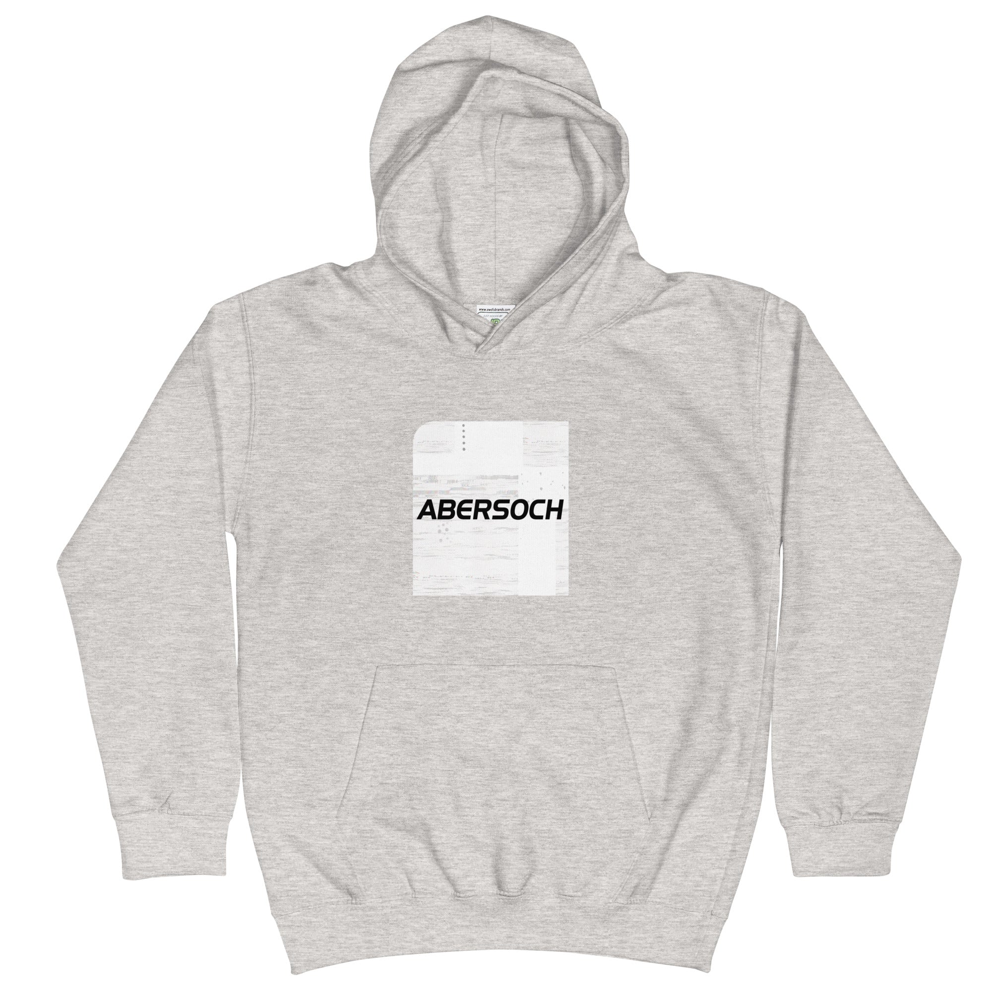Abersoch Typography Distressed White Square Girls Hoodie image 0