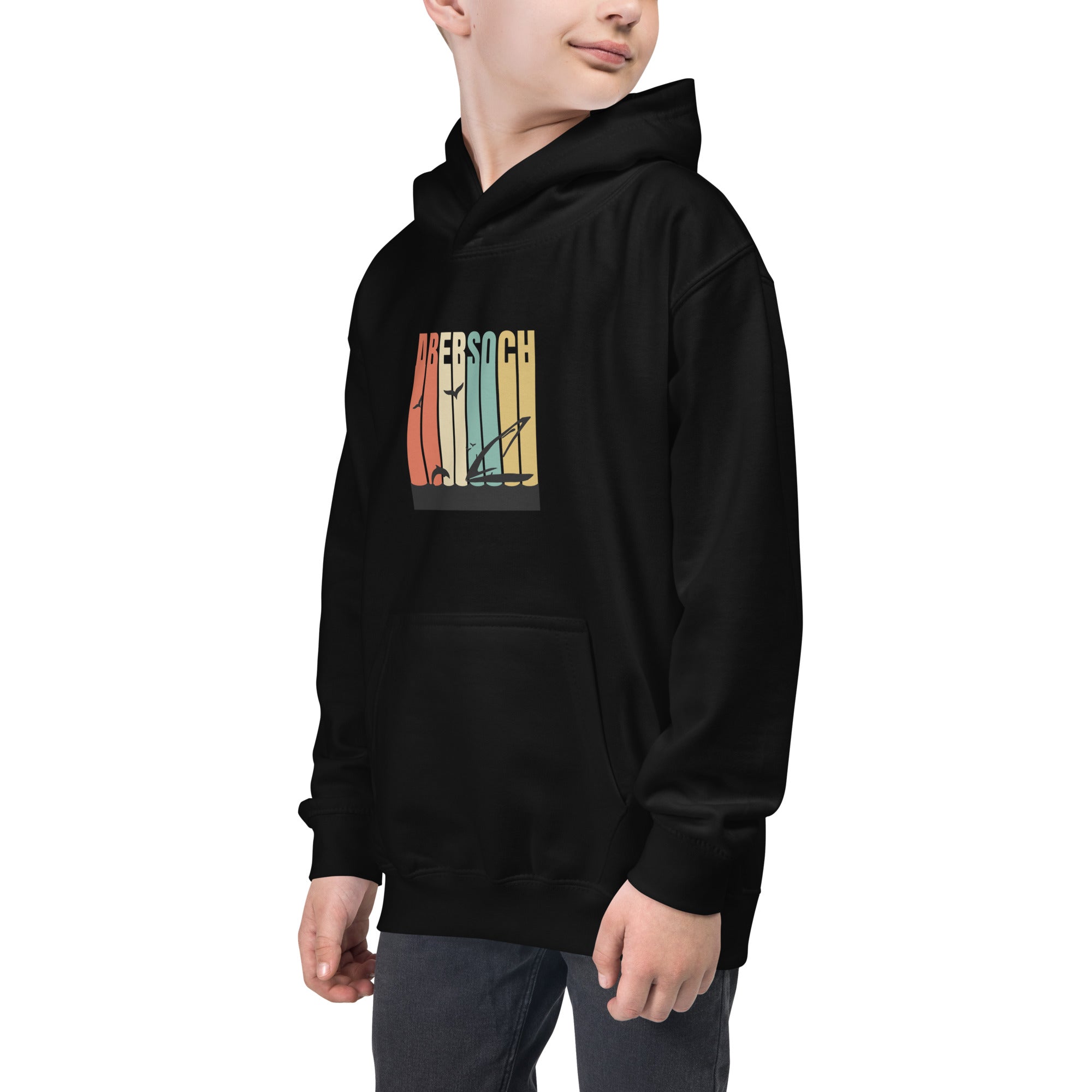 Abersoch Logo Retro Vintage Boys Hoodie image 1