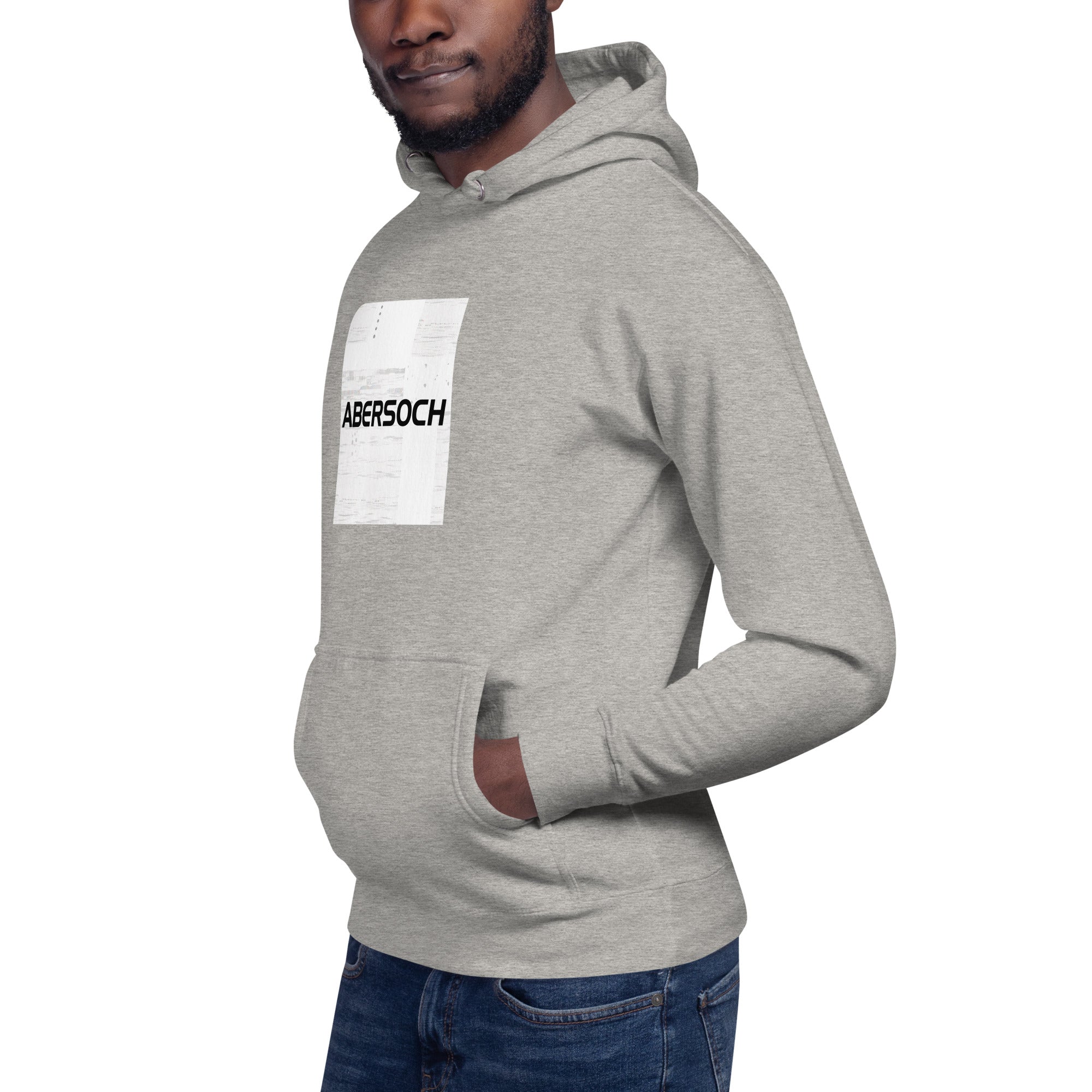 Abersoch Typography Distressed White Square Premium Hoodie image 1