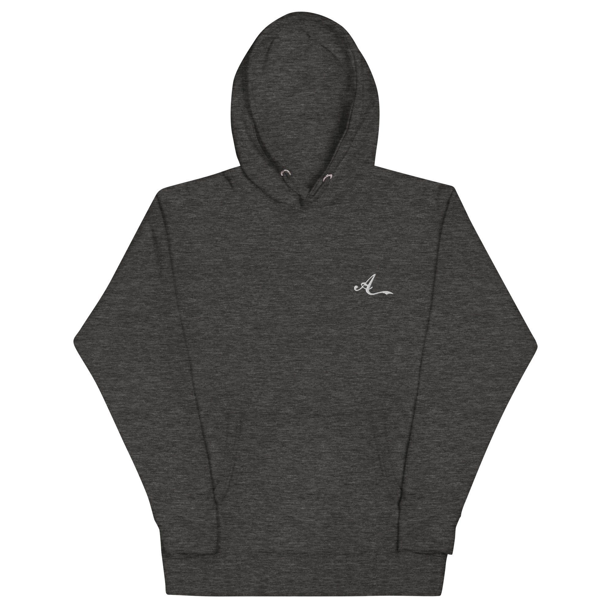 Abersoch Clothing Embroidery A Logo Women Premium Hoodie - M, Charcoal Heather image