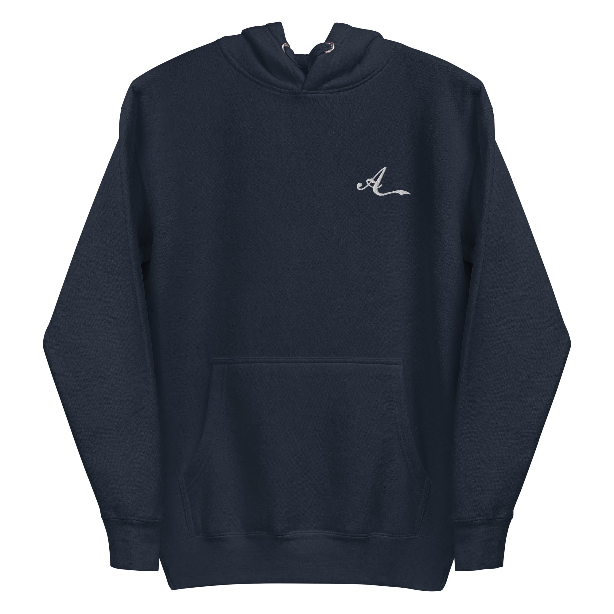 Abersoch Clothing Embroidery A Logo Women Premium Hoodie - M, Navy Blazer image