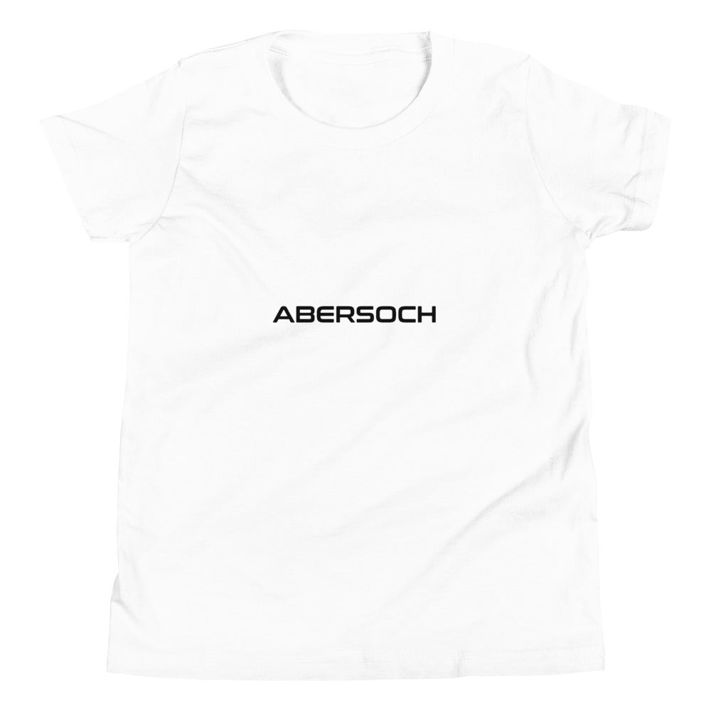 Abersoch Typography White Square Boys Short Sleeve T-Shirt - White, M image