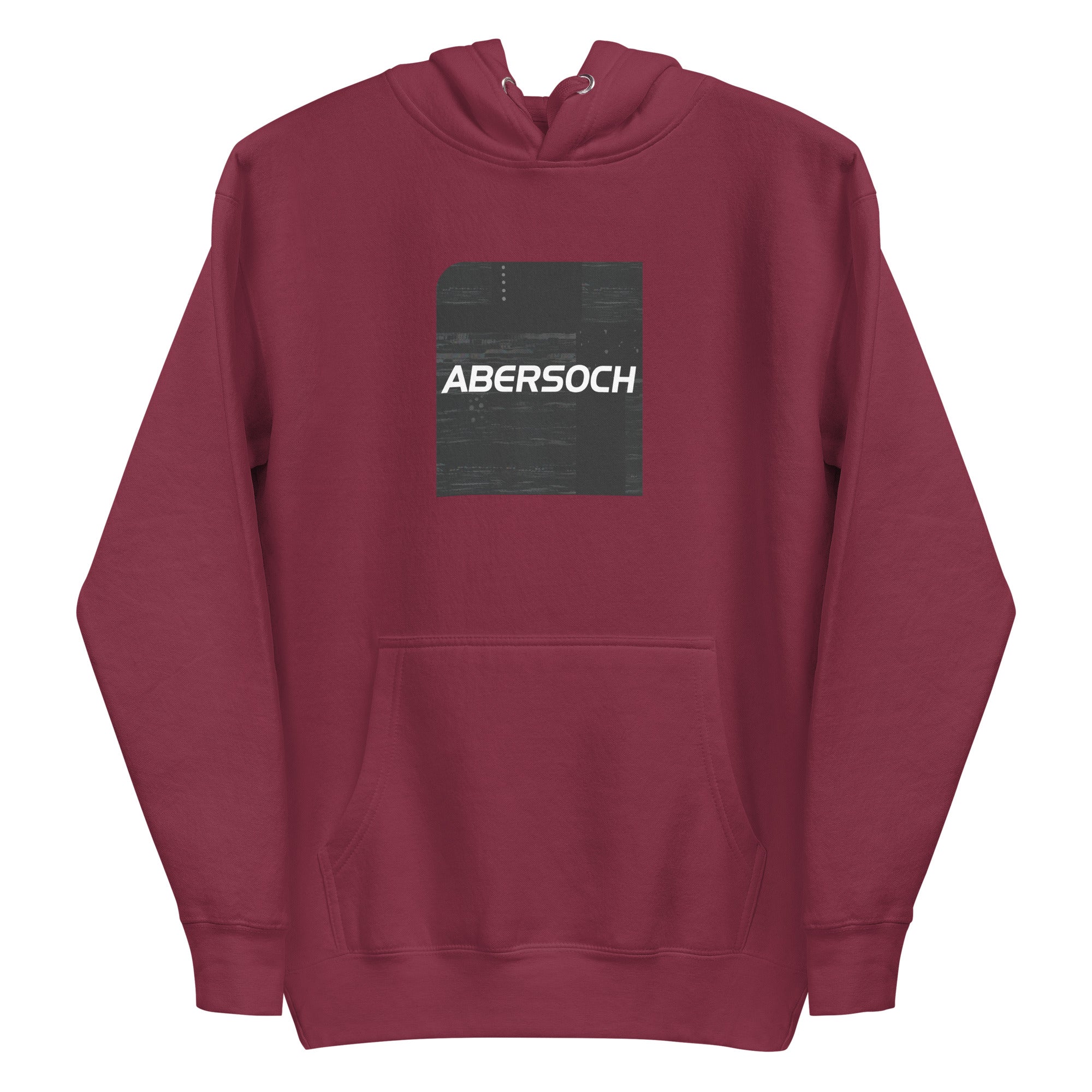 Abersoch Typography Distressed Black Square Premium Hoodie image 3