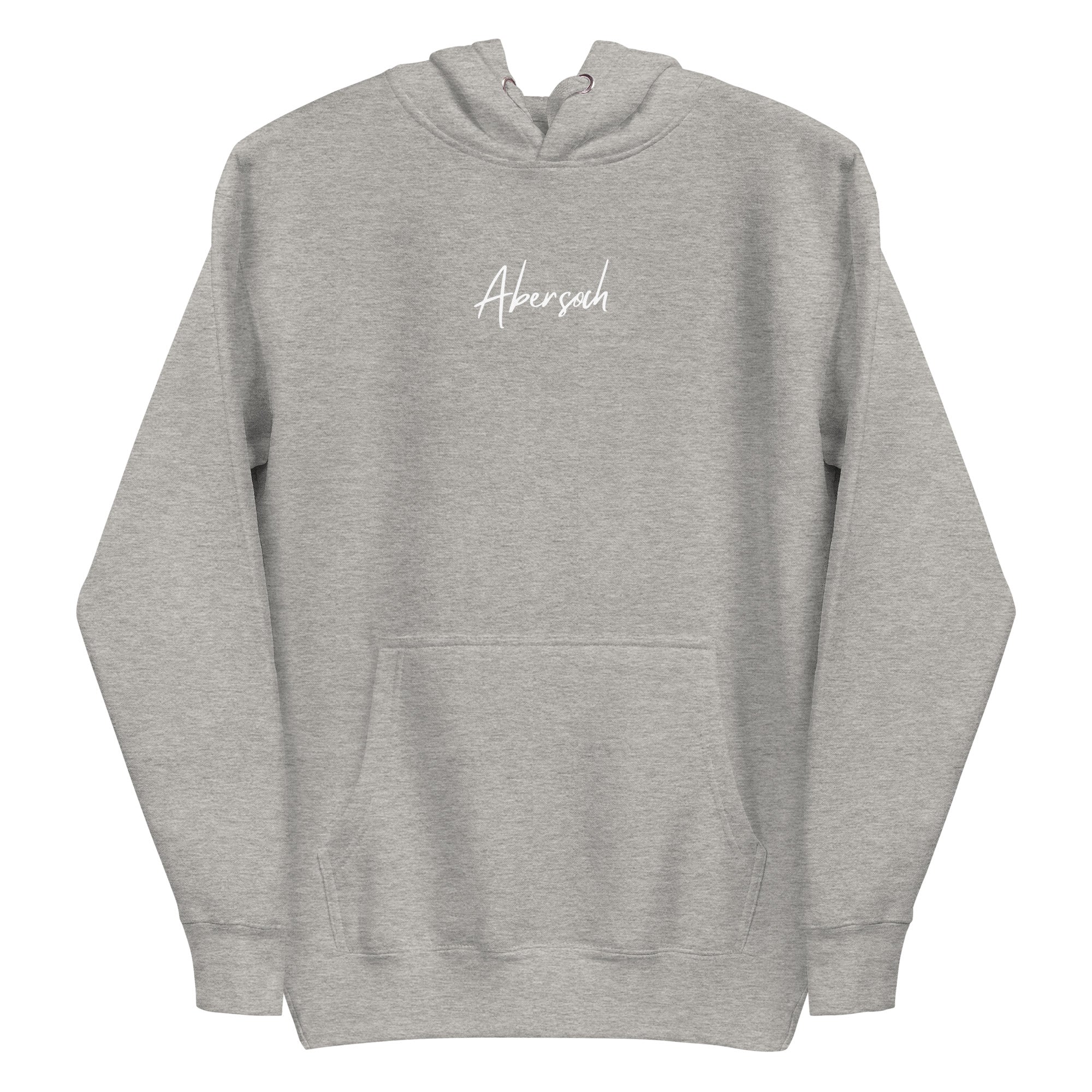 Abersoch Handwritten Typography Women Premium Hoodie - 3XL, Carbon Grey image