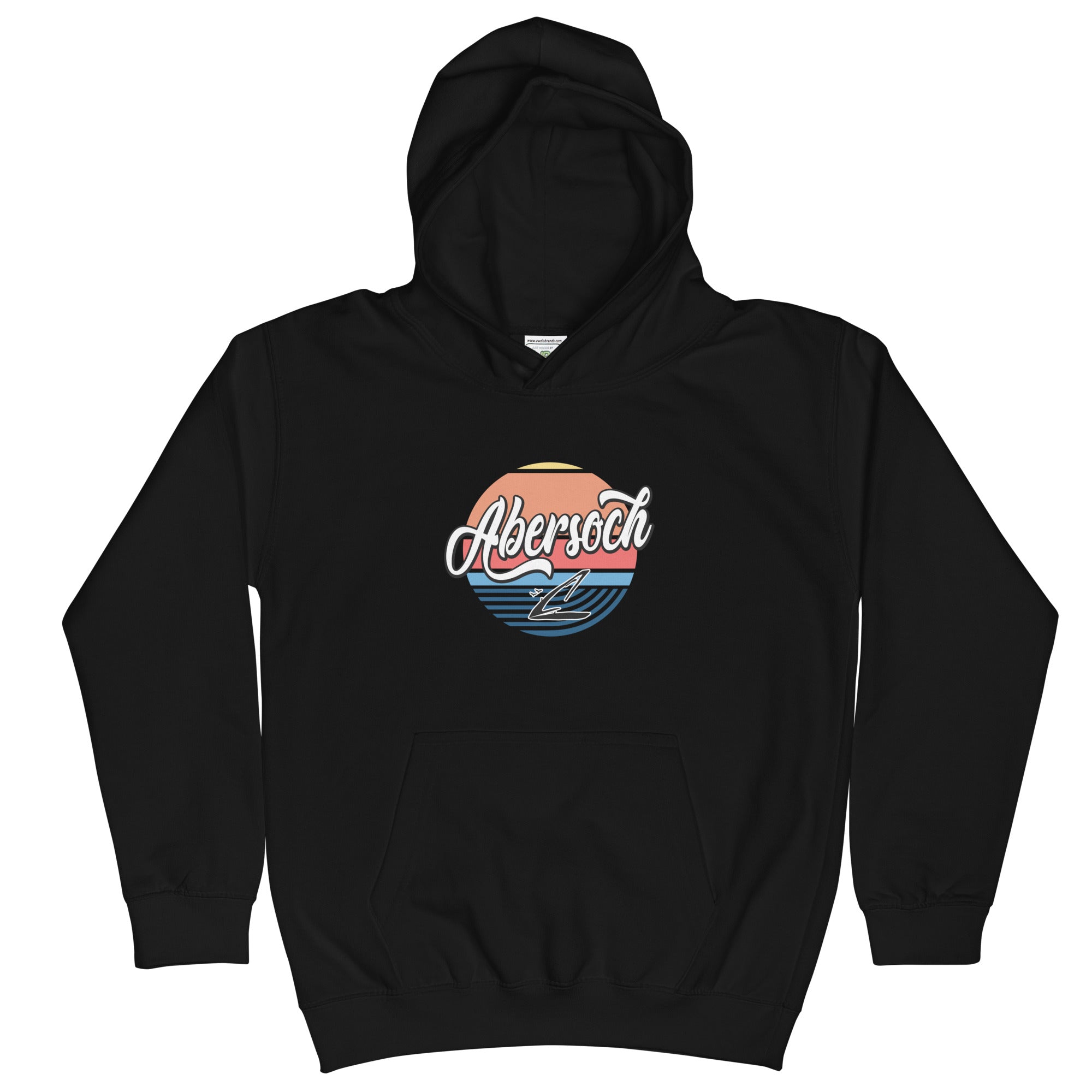 Abersoch Logo Retro Beach Girls Hoodie image 0