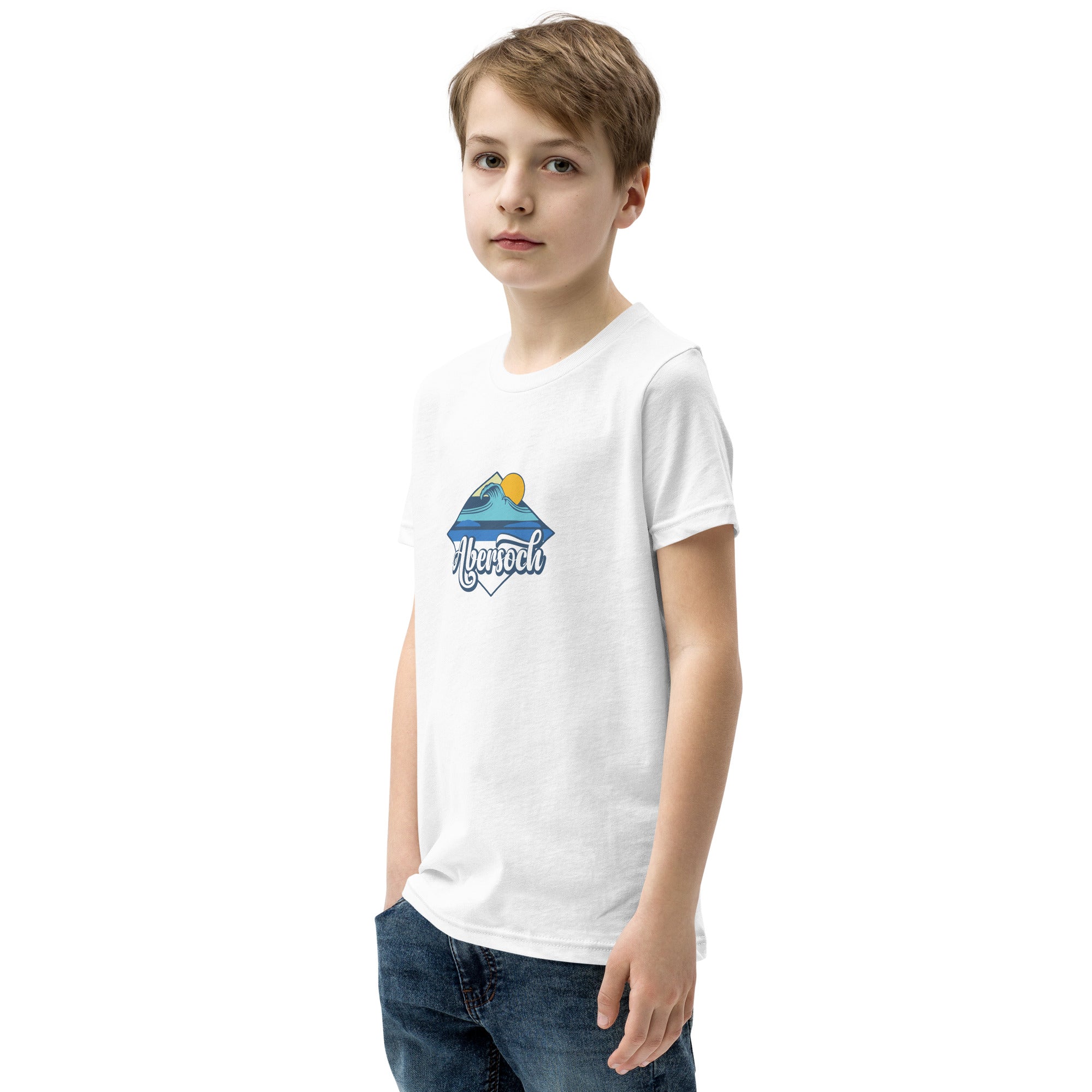 Abersoch Beach Wave Boys Short Sleeve T-Shirt image 1