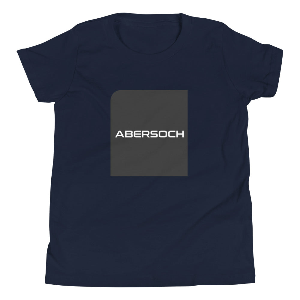 Abersoch Typography Black Square Boys Short Sleeve T-Shirt image 1