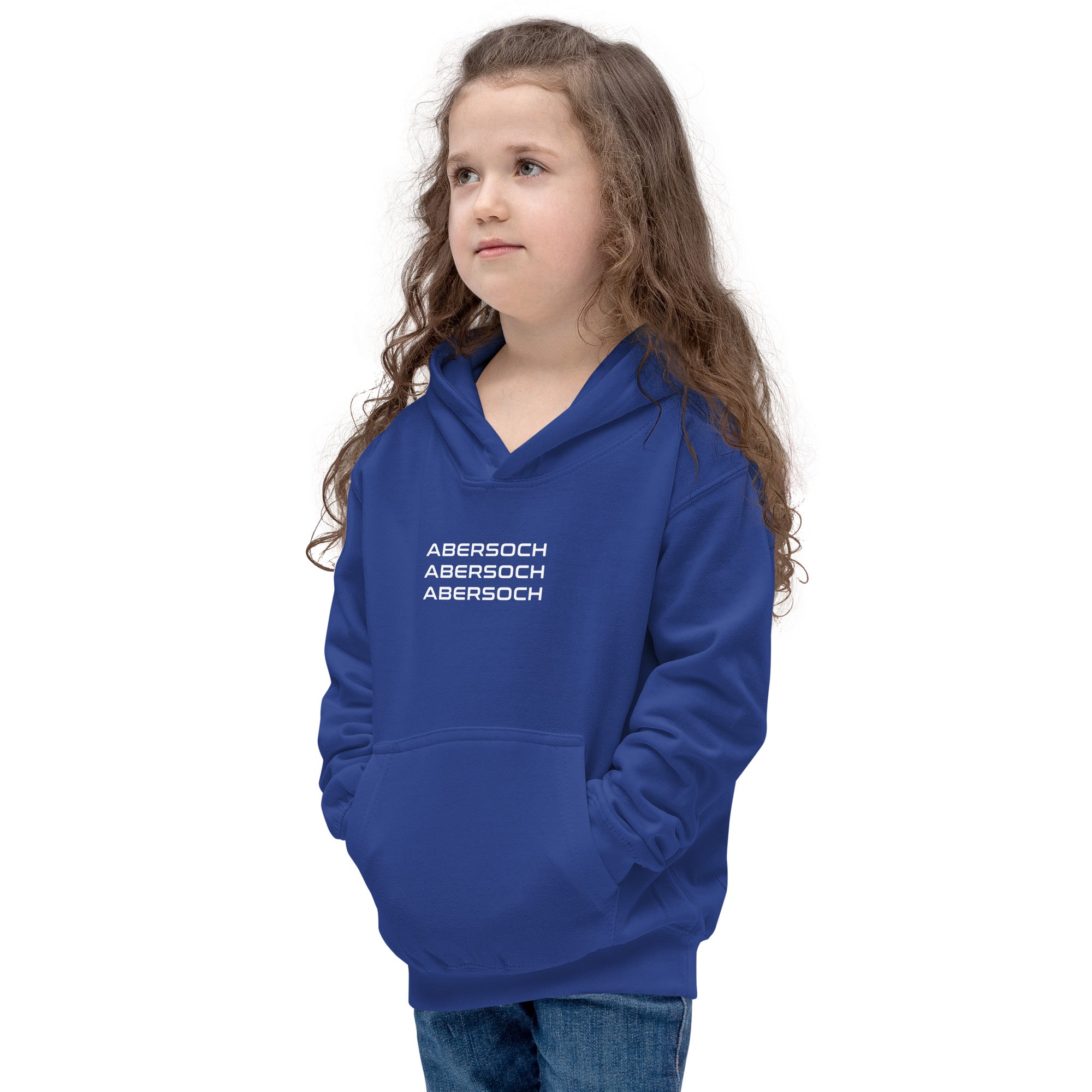 Abersoch Triple Typography White Girls Hoodie image 0