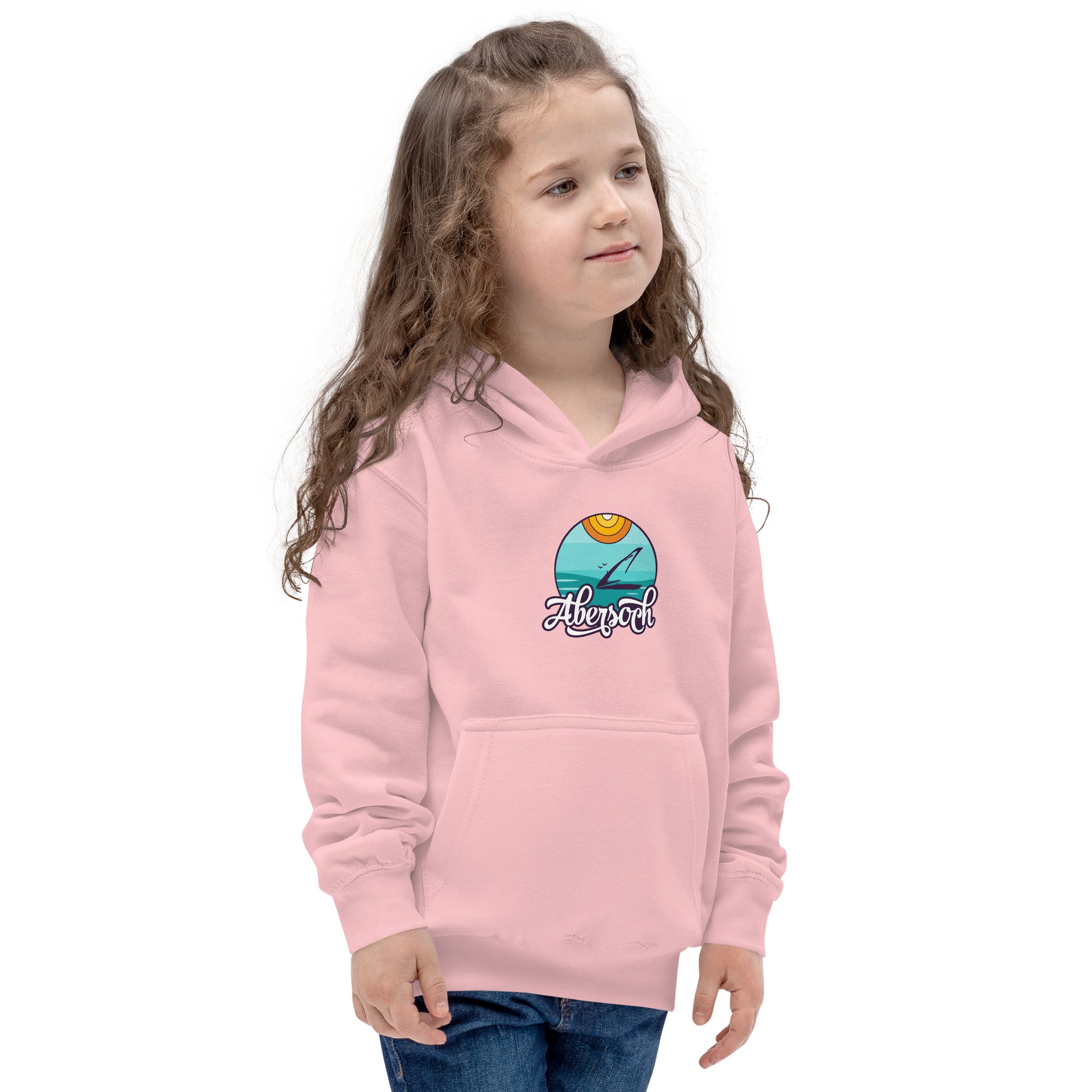 Abersoch Retro Sunset Girls Hoodie image 3