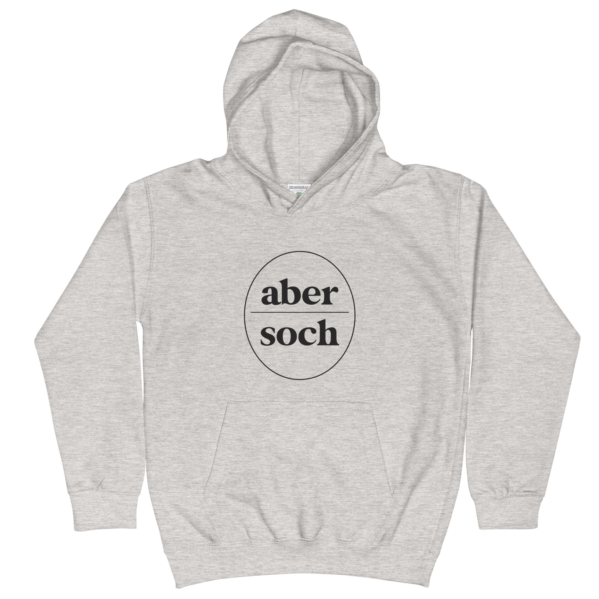 Abersoch Typography Black Circle Boys Hoodie image 2