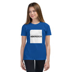 Abersoch Typography Distressed White Square Girls Short Sleeve T-Shirt image 0