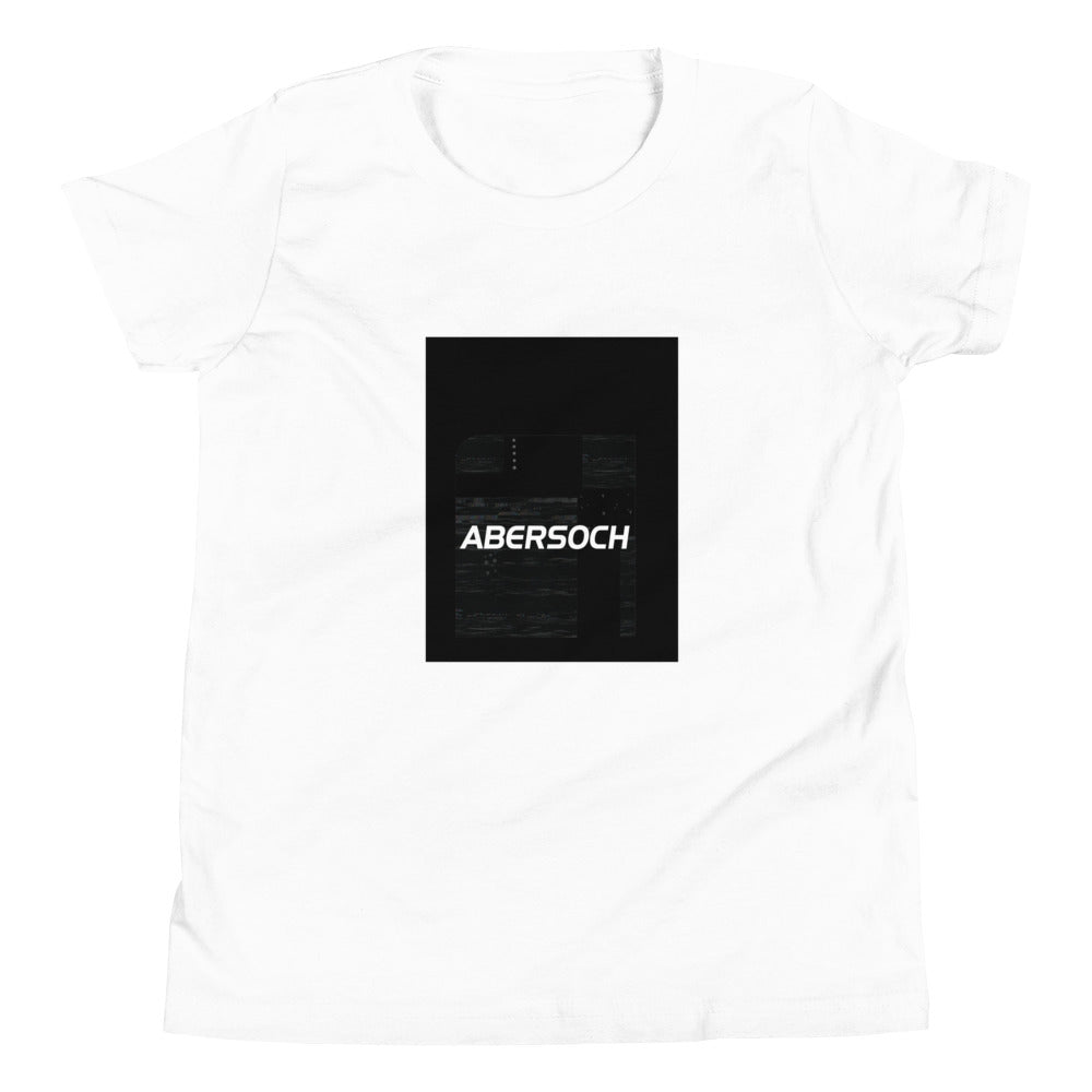 Abersoch Typography Distressed Black Boys Short Sleeve T-Shirt image 1