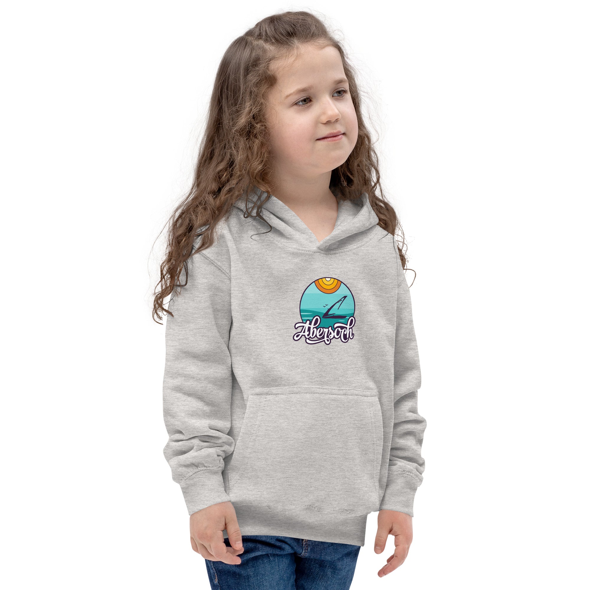 Abersoch Retro Sunset Girls Hoodie image 2