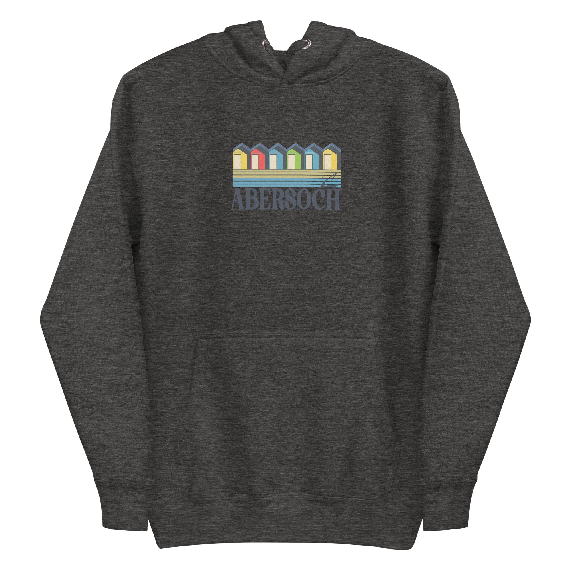 Abersoch Retro Women Premium Hoodie - M, Charcoal Heather image