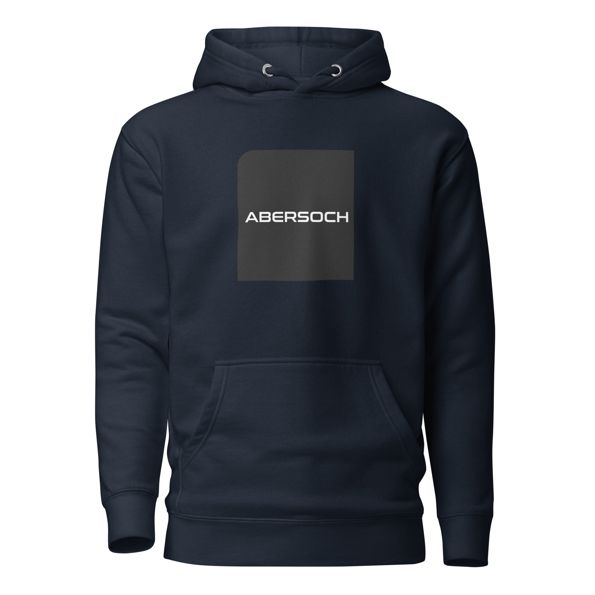 Abersoch Typography Black Square Women Premium Hoodie - L, Navy Blazer image