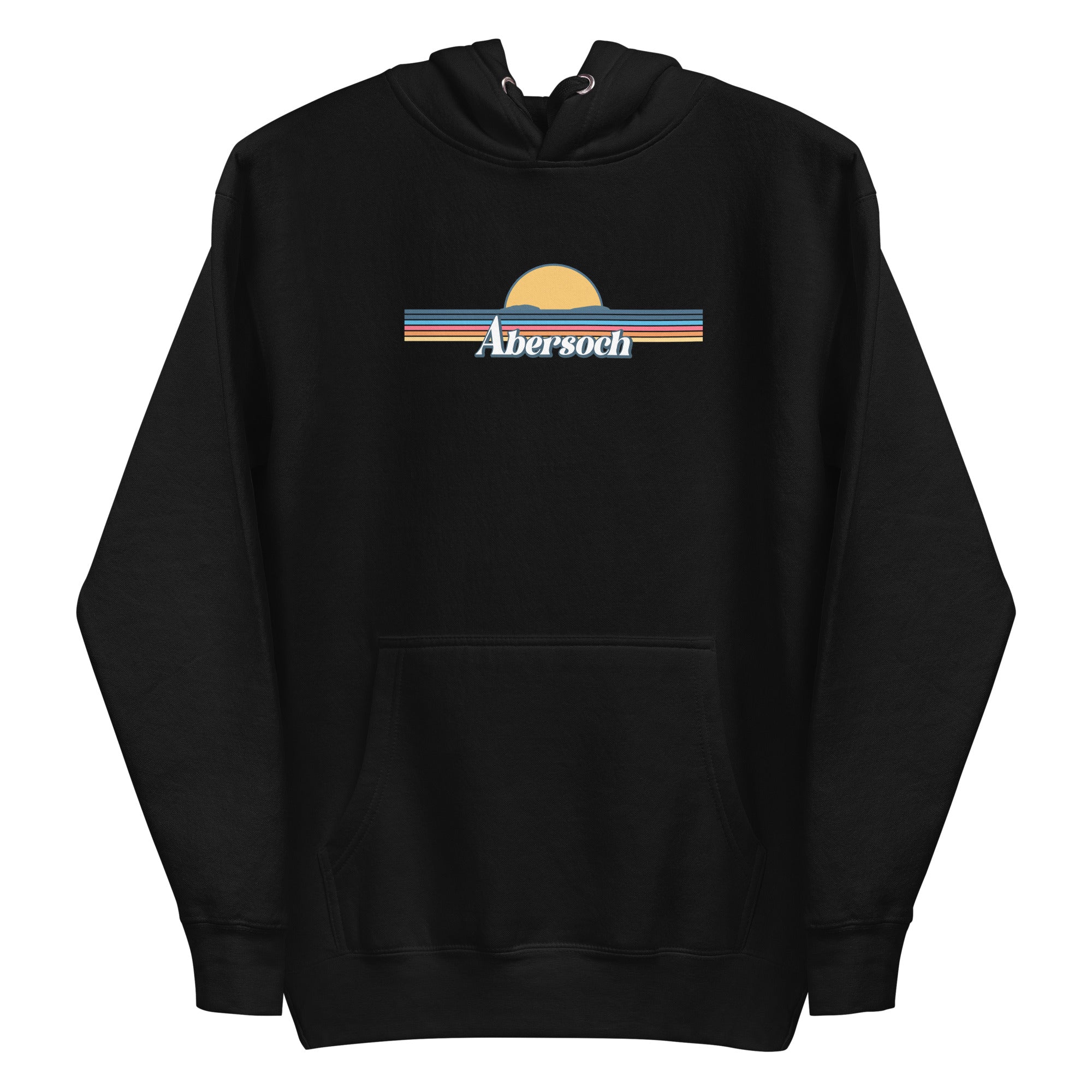 Abersoch Retro Line Sunset Premium Hoodie image 3