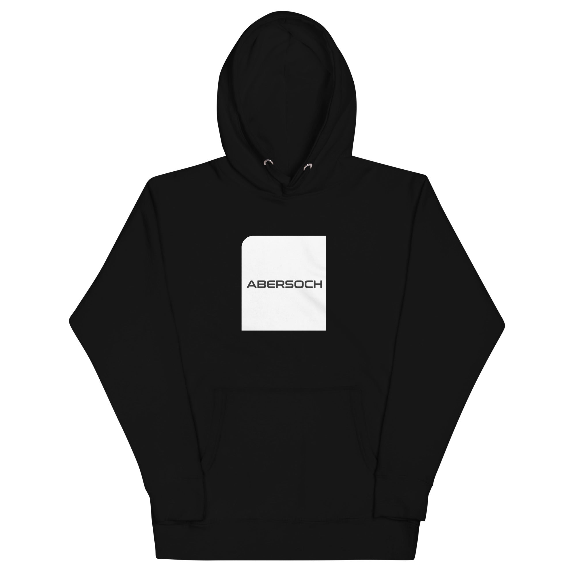 Abersoch Typography White Square Women Premium Hoodie - 3XL, Black image