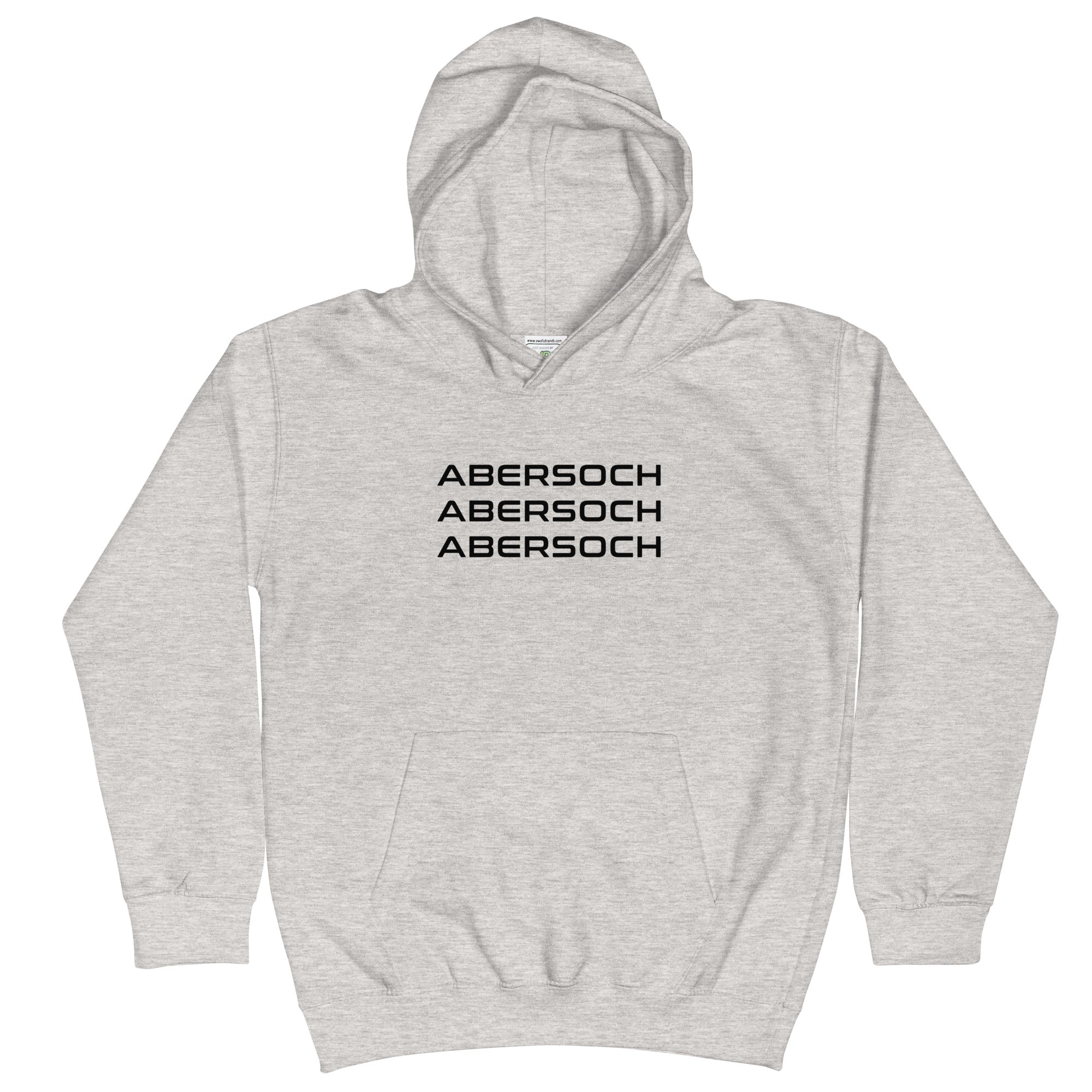 Abersoch Triple Typography White Boys Hoodie image 2