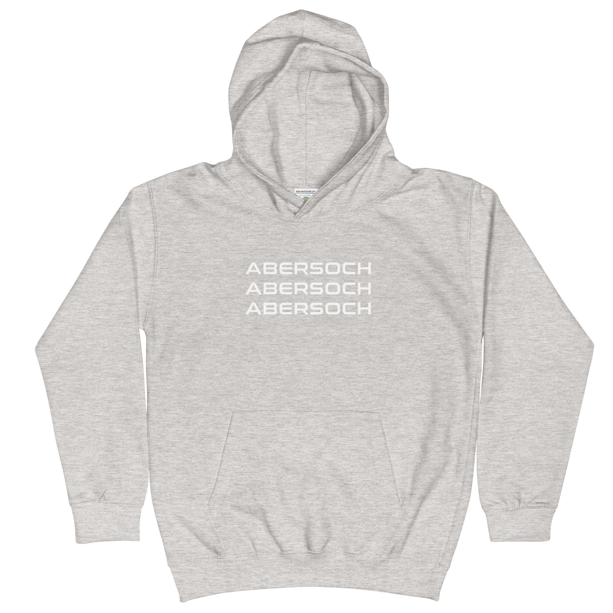 Abersoch Triple Typography White Boys Hoodie image 0