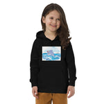 Cute Dolphin Wearing Wreath Flower Kids Eco Hoodie image 1