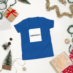 Abersoch Typography White Square Girls Short Sleeve T-Shirt image 1